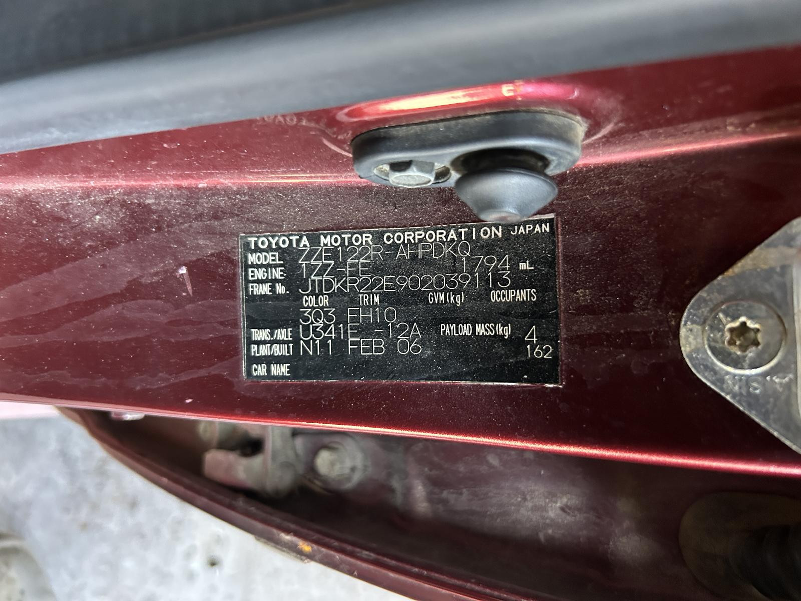 Toyota Corolla Left Rear Door Glass ZZE122 12/2001-04/2007 - thumbnail 8