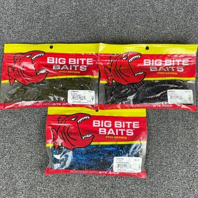 Big Bite Baits Pro Series 4'' Craw 10pk Discontinued Soft Plastic - SELECT COLOR