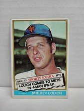 1976 Topps - Mickey Lolich #385T Good Cond. Writing On Card