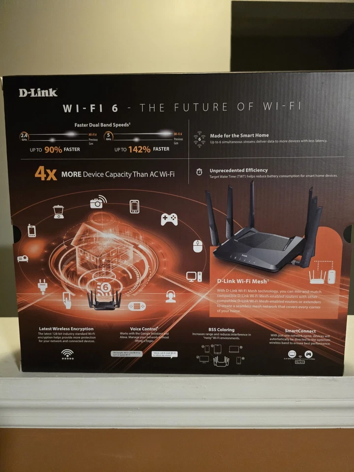 D-Link EXO AX AX4800 Mesh WiFi 6 Router / 6-Stream 802.11ax / DIR-4860 - Tested - Image 2 of 4