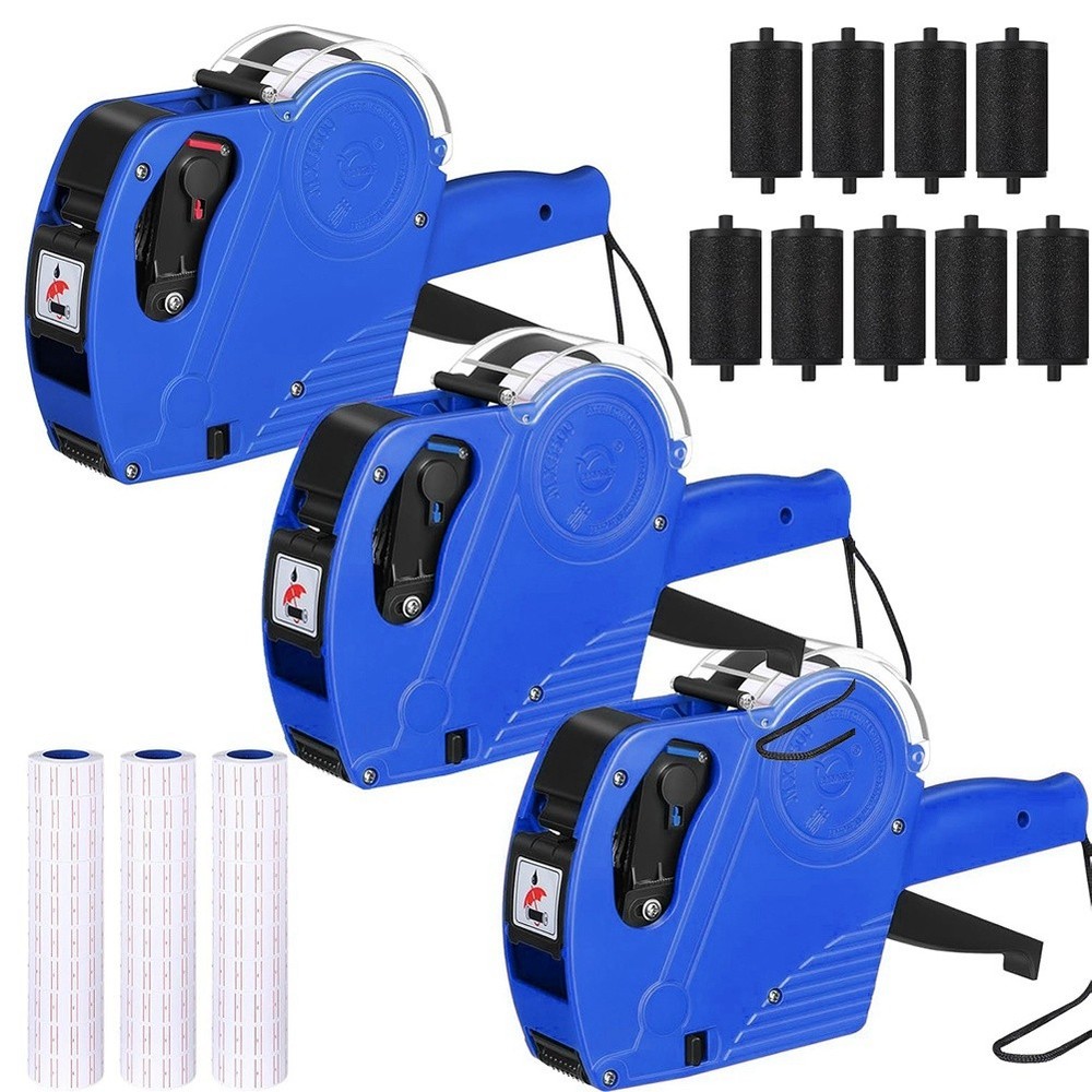 3 Pack 8-Digit Price Tag Kit with 30 Rolls Labels for Retail Pricing 3 Pack 8-Digit Price Tag Kit with 30 Rolls Labels for Retail Pricing