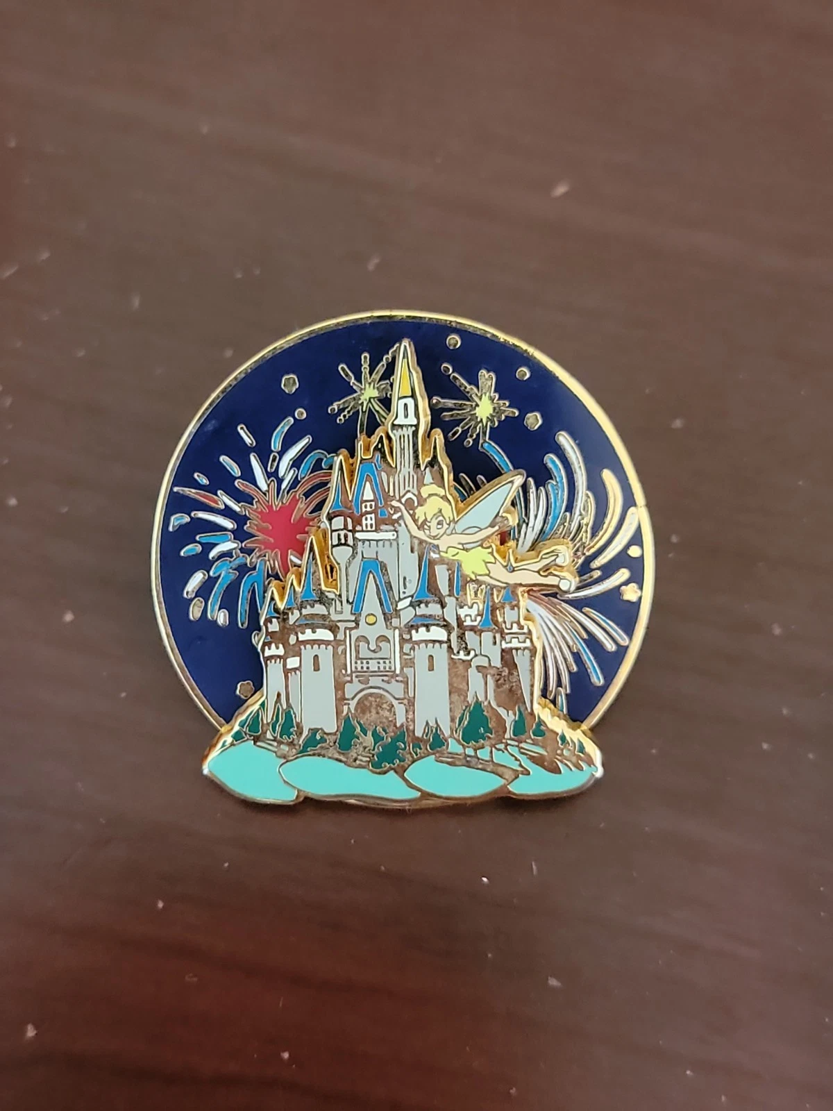 Disney Pin 47632 WDW - Tinker Bell - Cinderella Castle - Fireworks - Spinner