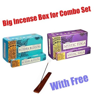 Deepika Incense Stick Combo With Wooden Holder Free Buddha Blessing&Mystick Yoga