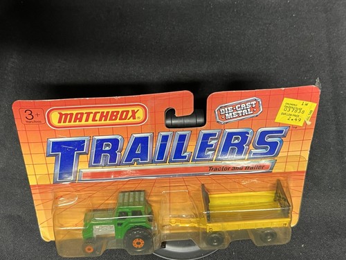 Matchbox Twin Pack TP-108 Green Ford Tractor and Hay Trailer - NIP - Picture 4 of 6
