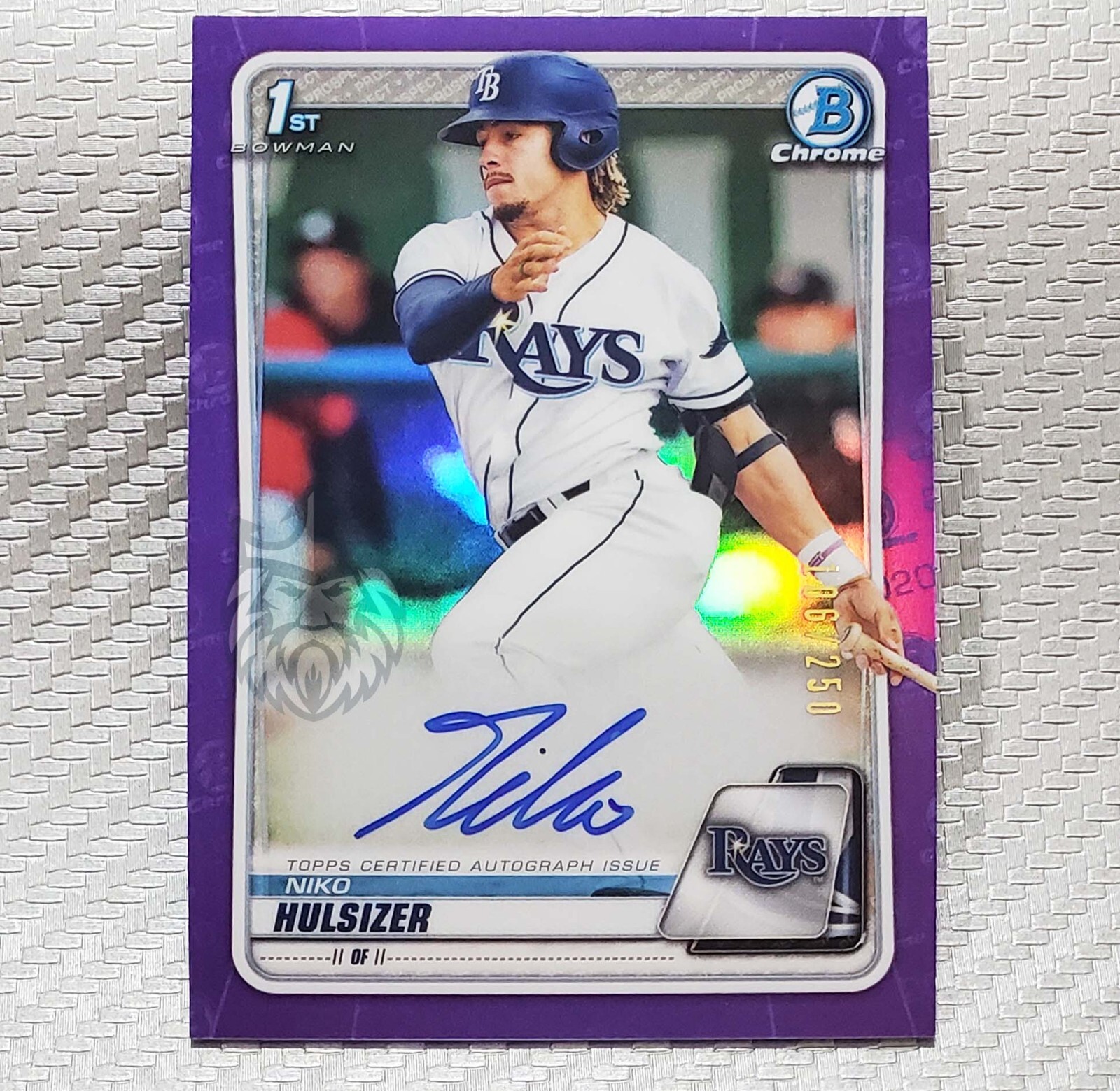 Niko Hulsizer RC SP Auto /250 📈 2020 1st Bowman Chrome Purple Refractor #CPA-NH