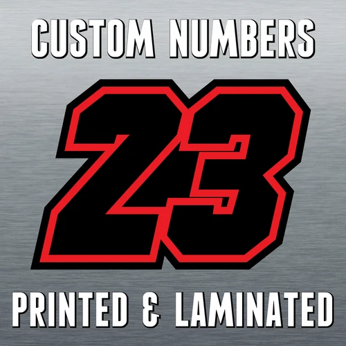 1 X Custom Racing Number Sticker Decals Motorcycle Road Track R6 R1 R7 NUM31B