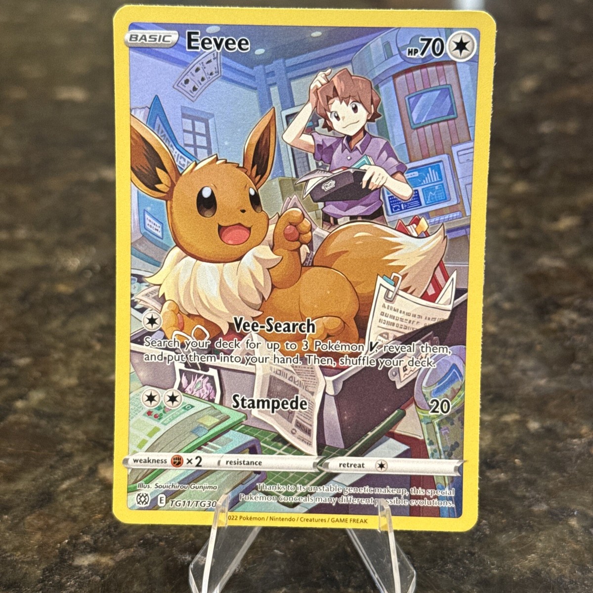 Eevee TG11/TG30 Swsh09: Brilliant Stars Trainer Gallery Holo