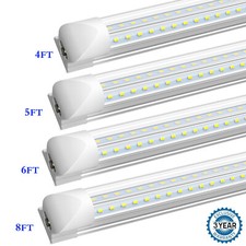 T8 4FT 8FT LED Tube Lights 36W 90W LED Shop Lights Linkable Workshop Lamps 6000K