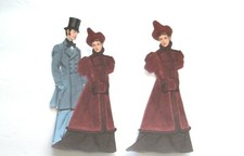 3D UPick Victorian Woman Gents Christmas Scrapbook Card Making Embellishment