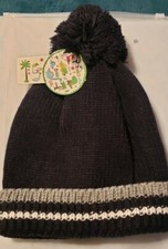 Pompom Toddler Child Hat Warm Winter Beanie Soft Dark Blue NEW 