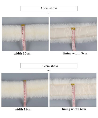 Women Men 100% Natural Fox Fur Collar Scarf 90*15cm Real Fur Trims Detachable - Picture 7 of 48
