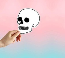 Skull Sticker, Laptop Sticker, Water Bottle phone Sticker