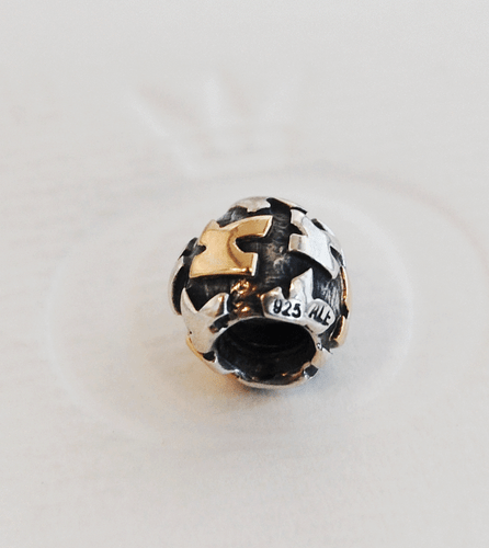 Genuine Pandora two tone Letter  "K" 790298K - retired - Picture 2 of 2