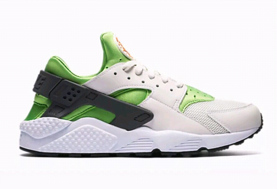 nike huarache green and orange
