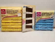 Vintage Lot Goody Hair Accessories Snap Over Magnetic Rollers Bobby Pins NOS