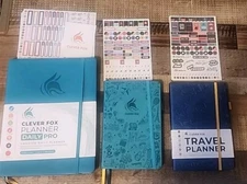 3 Clever Fox Planners- Daily PRO - Travel Planner- Bucket List Journal