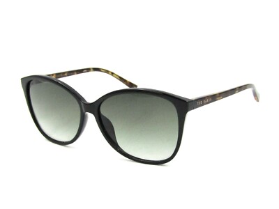 Ted Baker METTA 1566 Sunglasses, 001 Black - Tortoise / Gray Gradient 60mm #80