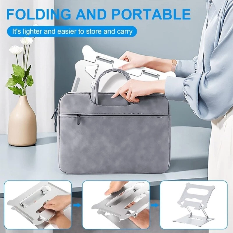 Adjustable Aluminum Laptop Stand Foldable Cooling Holder Portable Tablet Pad  