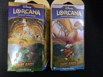 Disney Lorcana Into the Inklands Set of 2 Single Player Starter Decks NEW