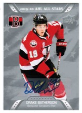 20/21 2020 UPPER DECK UD AHL DRAKE BATHERSON 212 ALL-STARS 19-20 AUTOGRAPH AUTO 