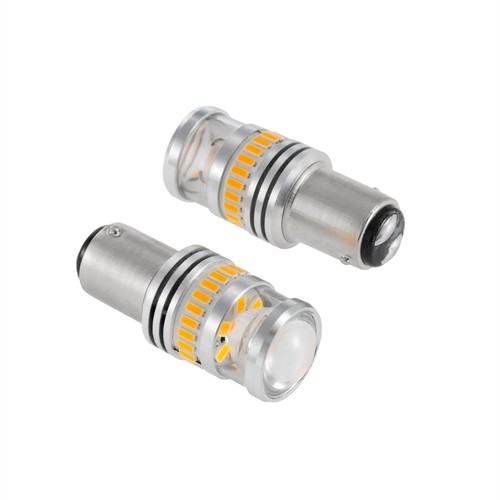 AUXBEAM 3500K Amber LED Front Turn Signal DRL Parking Light Bulbs 1157 7528 2PCS - Picture 12 of 12
