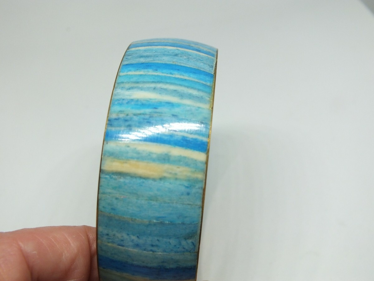 アクセサリー Crockery Bangle diverseconception SV Beautiful Bangle Bracelet Brass Multi Blue Insets 1