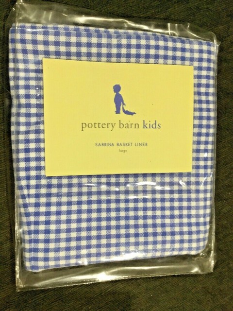 Pottery Barn Kids Hanging Basket Liner Pink Gingham For Sale