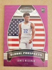 James Wiseman 2020-21 Prizm Draft Picks Global Prospects Purple Wave #97 Rookie