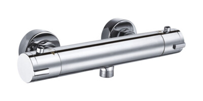 BADLAND Brausearmatur COOL TOUCH Silber Badarmatur Duschbatterie Thermostat