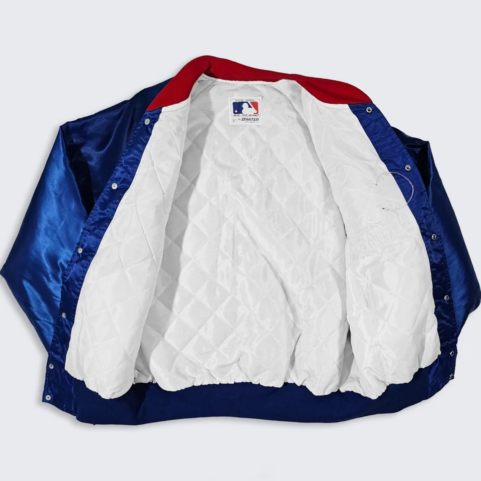 Montreal Expos Vintage 80s Starter Satin Bomber Jacket - MLB Official Licensee - Image 3 of 4