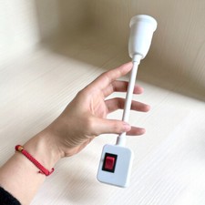 E27 Plug-in Lamp Socket Adapter with Switch Flexible Neck Extension Lamp Bulb