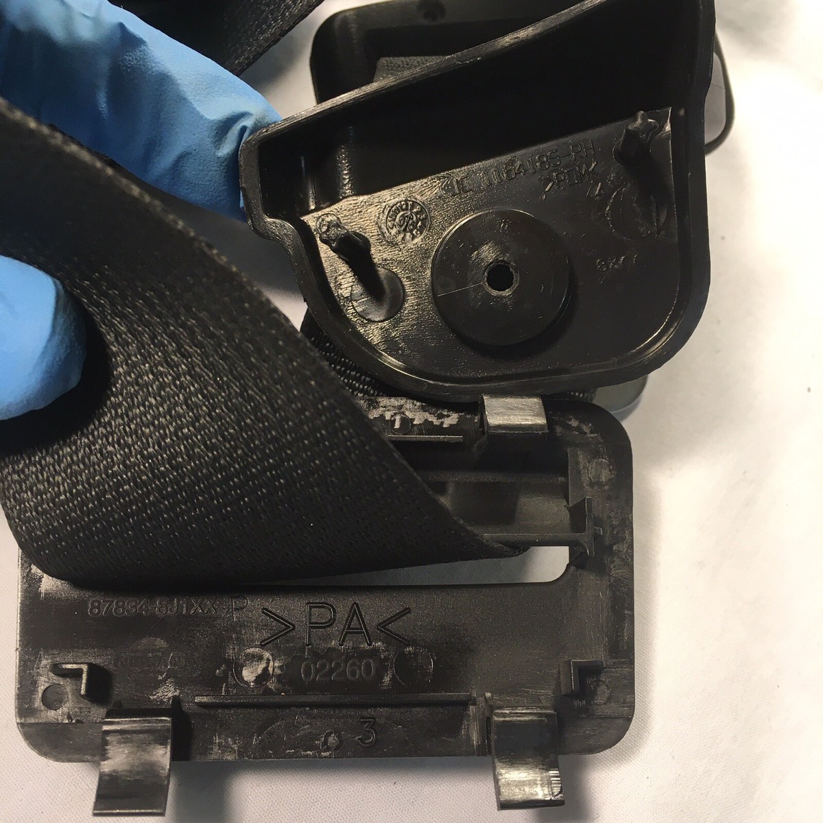 05-08 NISSAN MAXIMA Side Back Seat Belt OEM Dark Gray Complete