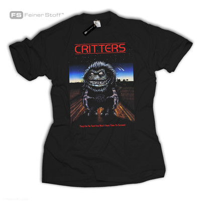 Critters Fan T-Shirt Fun Horror Kult Retro Movie Gremlins Zombie 80s Nerd