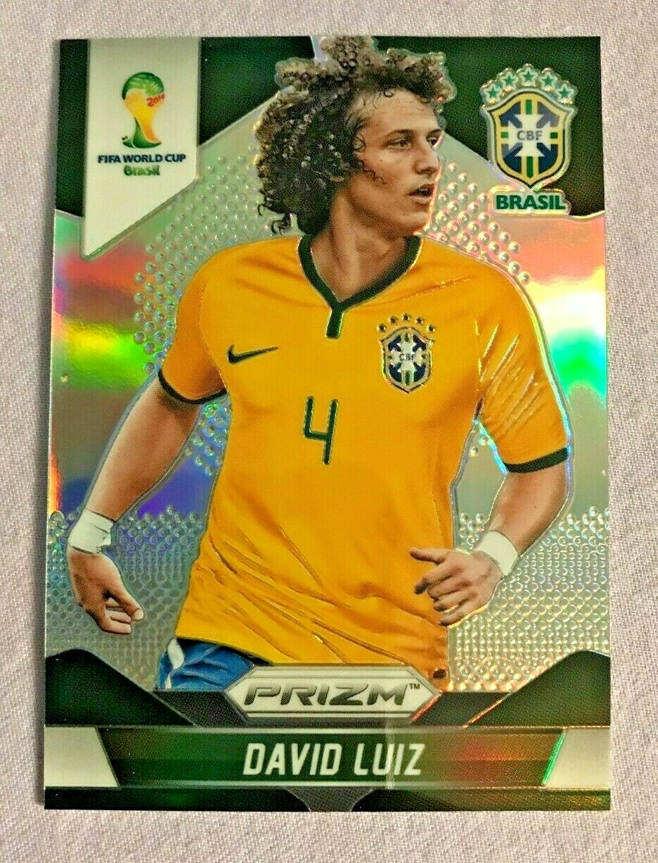 2014 PANINI PRIZM WORLD CUP DAVID LUIZ SILVER REFRACTOR