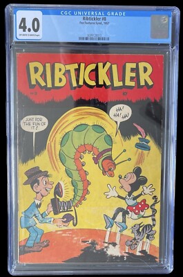 Ribtickler #8 CGC 4.0 OW/W Pages  1959 Fox Featured Synd. Only One In Census