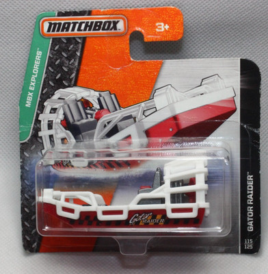 my1114, Matchbox 2016 MBX Explorers Gator Raider Sumpfboot Blister ist ZU! 1:64