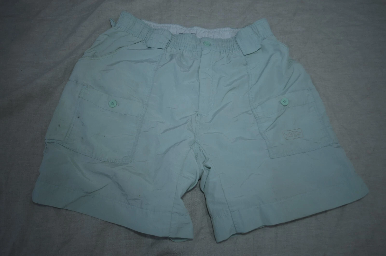 Aftco Bluewater M01 Original Fishing/Boating Shorts Blue Men's Size 34x7 READ!!