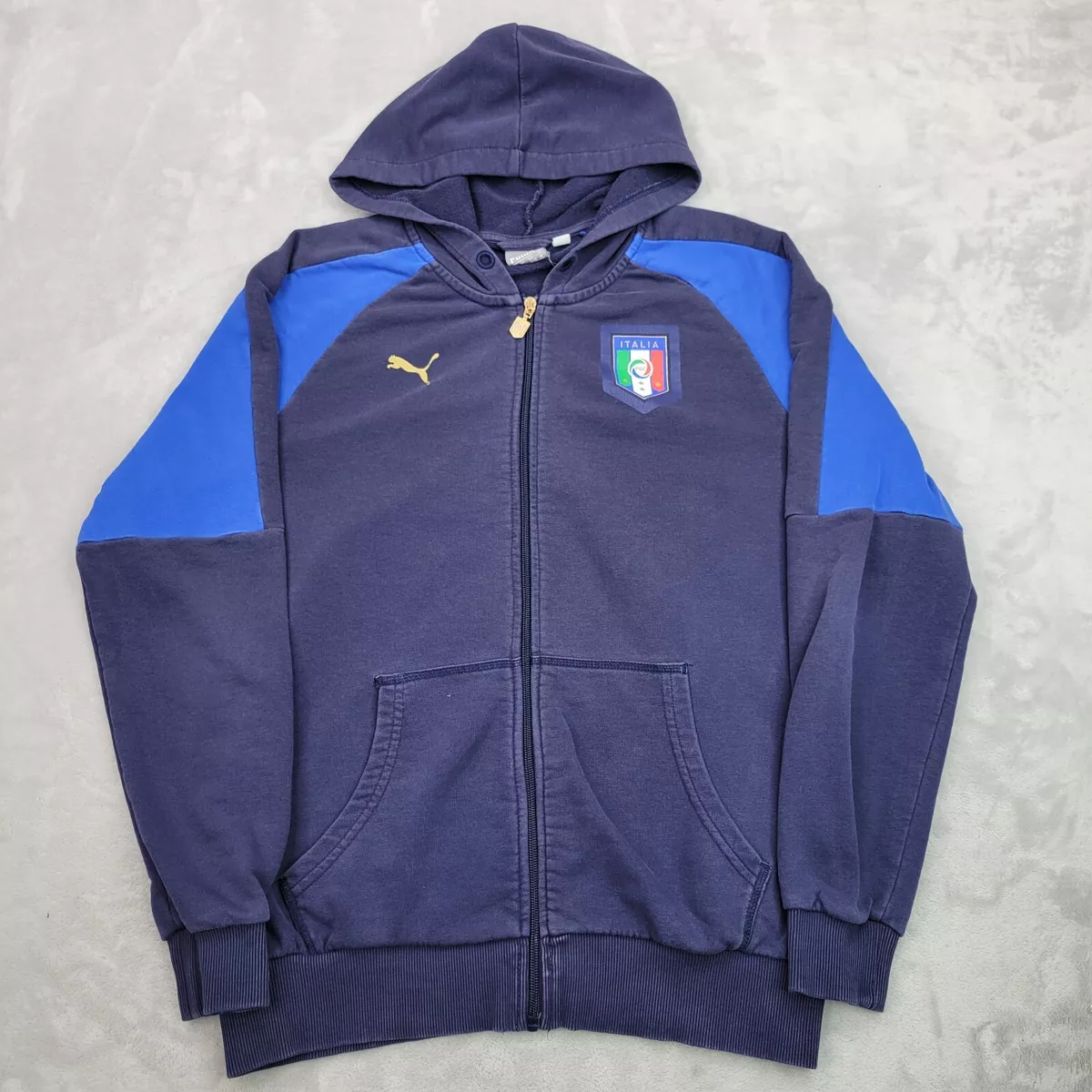 Italy Soccer Hoodie Men Medium Blue Sweater Sweatshirt Soccer Team