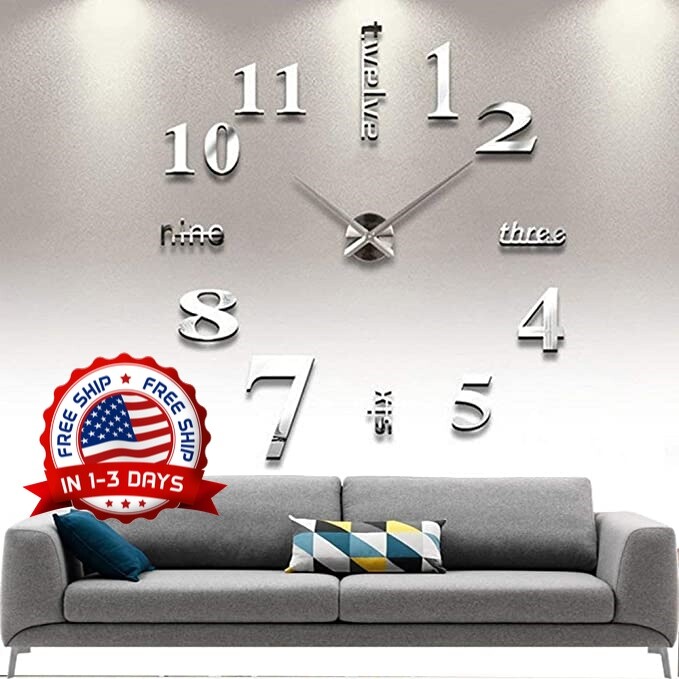 Reloj de pared 3D moderno Decoraciones grandes Decoración para el
