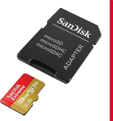 SanDisk Extreme Plus MicroSDXC Memory Card With Adaptor 128GB