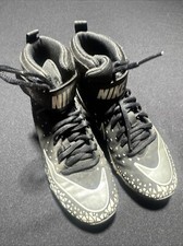 Nike Force Savage Shark BG Boys Shoes Black Size 2.5Y 880133-001 Silver Swoosh