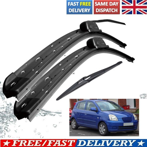 Front Rear Windscreen Wiper Blades Set For Kia Picanto SA 20042011 22