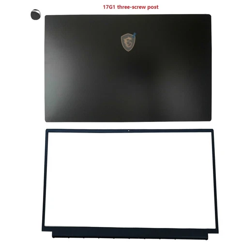 New for MSI GS75 Stealth MS-17G1 17.3in Silver Edge LCD Back Cover+Front Bezel