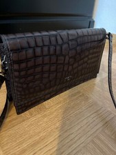 Picard Umhängetasche Krokooptik braun/grau neu