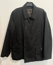 Ben Sherman men's cotton jacket peacoat removable padded lining XL black