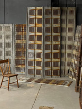 Set of Vintage Metal Siding, Galvanized Siding, Corrugated Metal Louvers