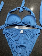 Venus Marilyn booster Teal Bikini Top B Hipster Bottoms Sz 10 Set NEW