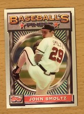 1993 TOPPS FINEST BASEBALL BASE JOHN SMOLTZ ATLANTA BRAVES WORLD SERIES HOF