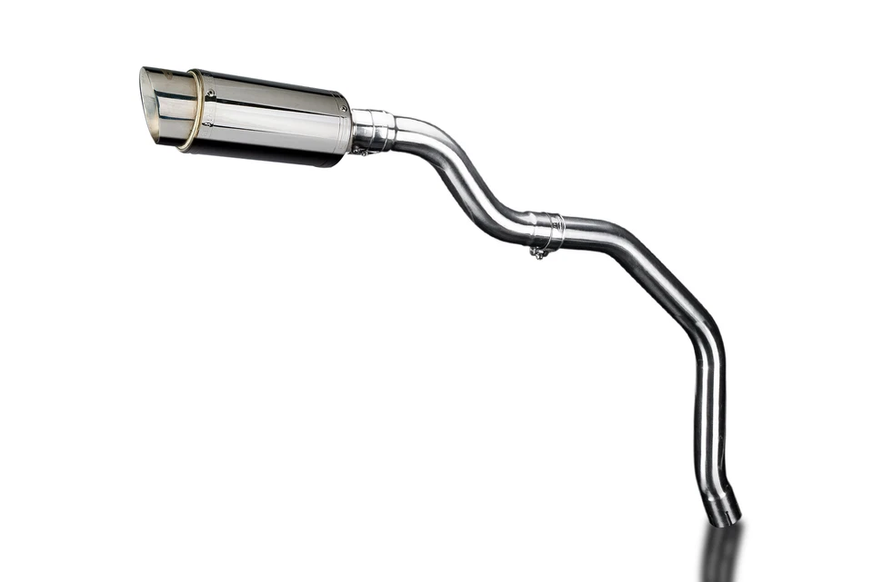 Kit silenciador de escape redondo de acero inoxidable Triumph Daytona 675 2006-2012 Slip On 8" Foto 2 de 4