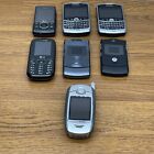 Lot of 7 Assorted Cell Phones For Parts Scrap BlackBerry, Razr V3, Lg, Verizon
